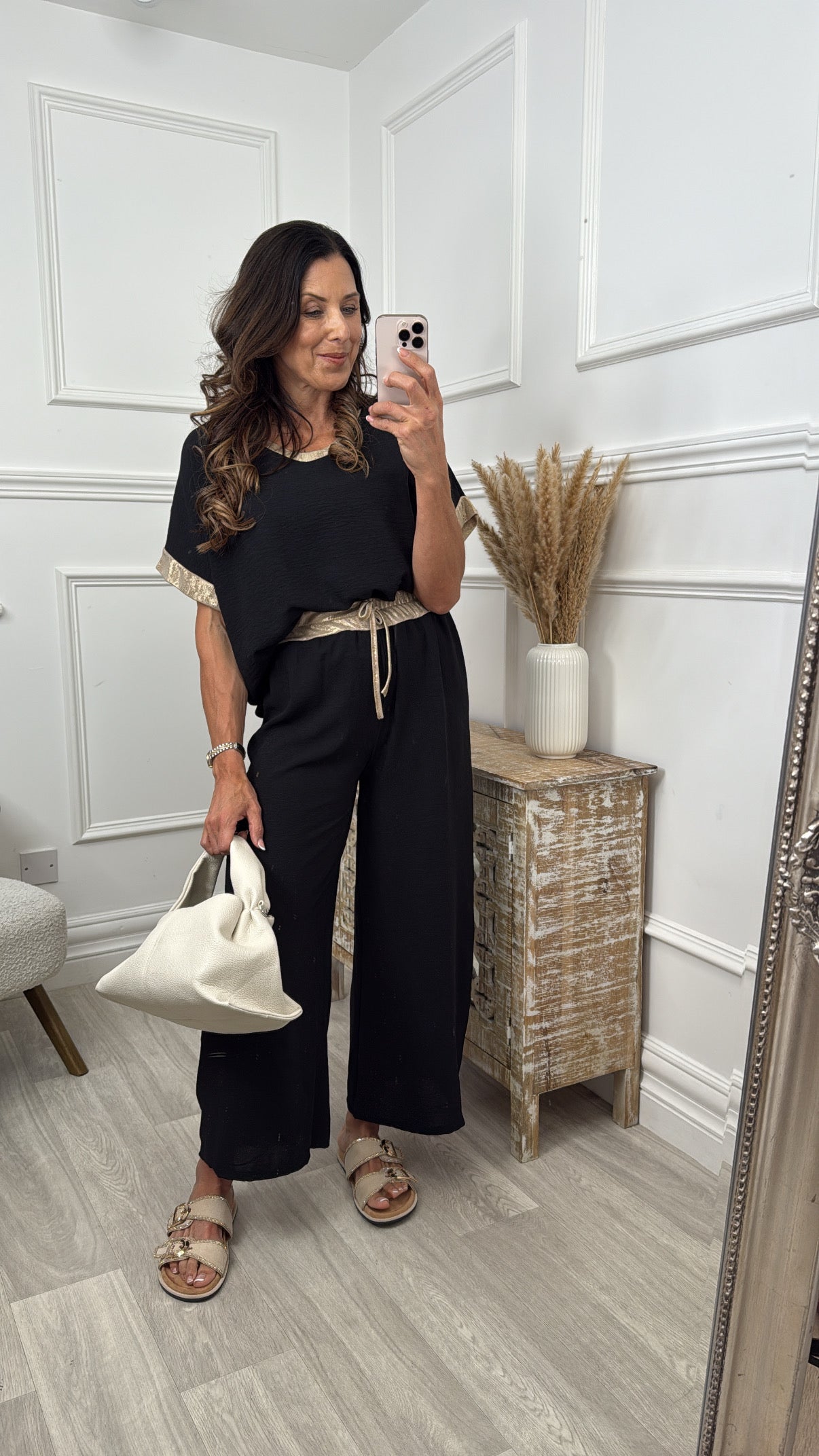 Jordan Black Contrast Trim Set