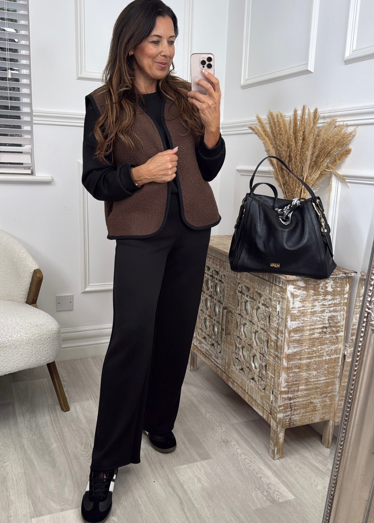 Eilis Brown Piping Detail Vest