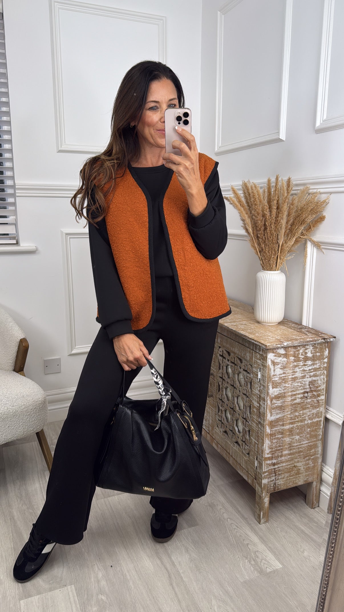 Eilis Terracotta Piping Detail Vest