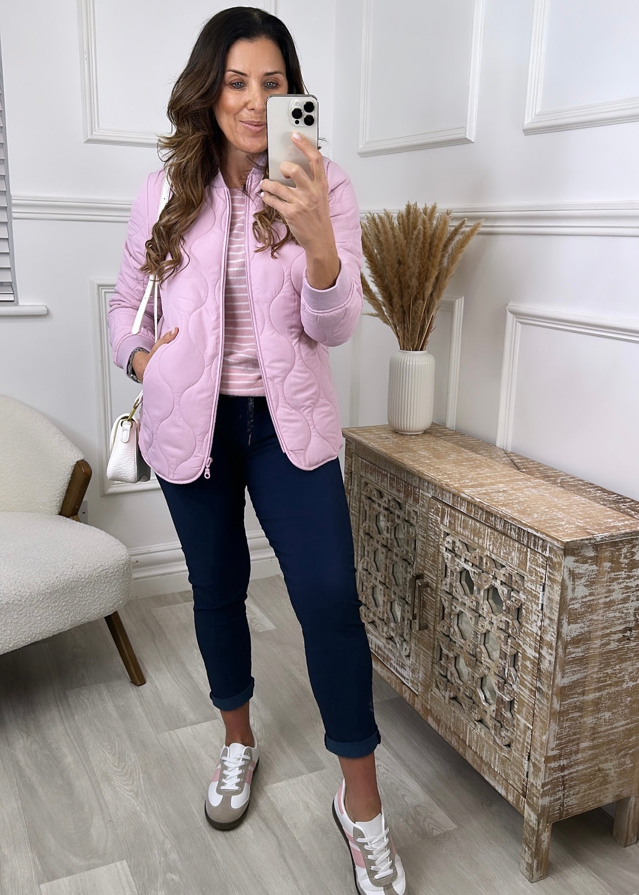 Raquel Old Rose Puffer Jacket Virgo Boutique