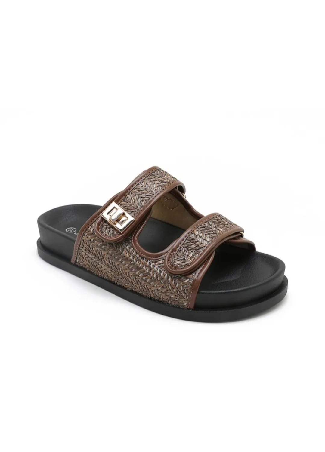 Maddie Brown Double Strap Sandals