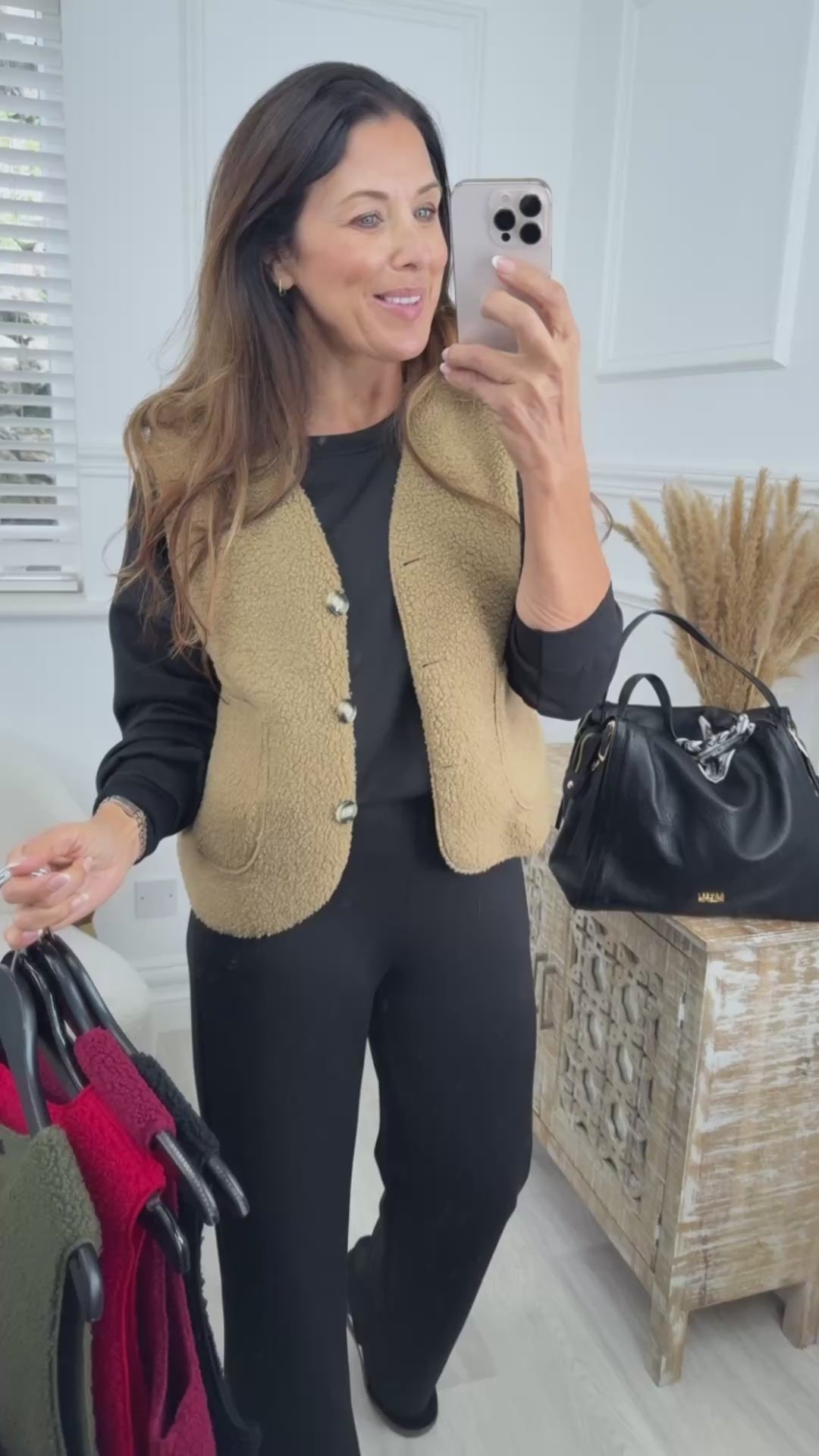 Kimberly Camel Faux Sherpa Vest