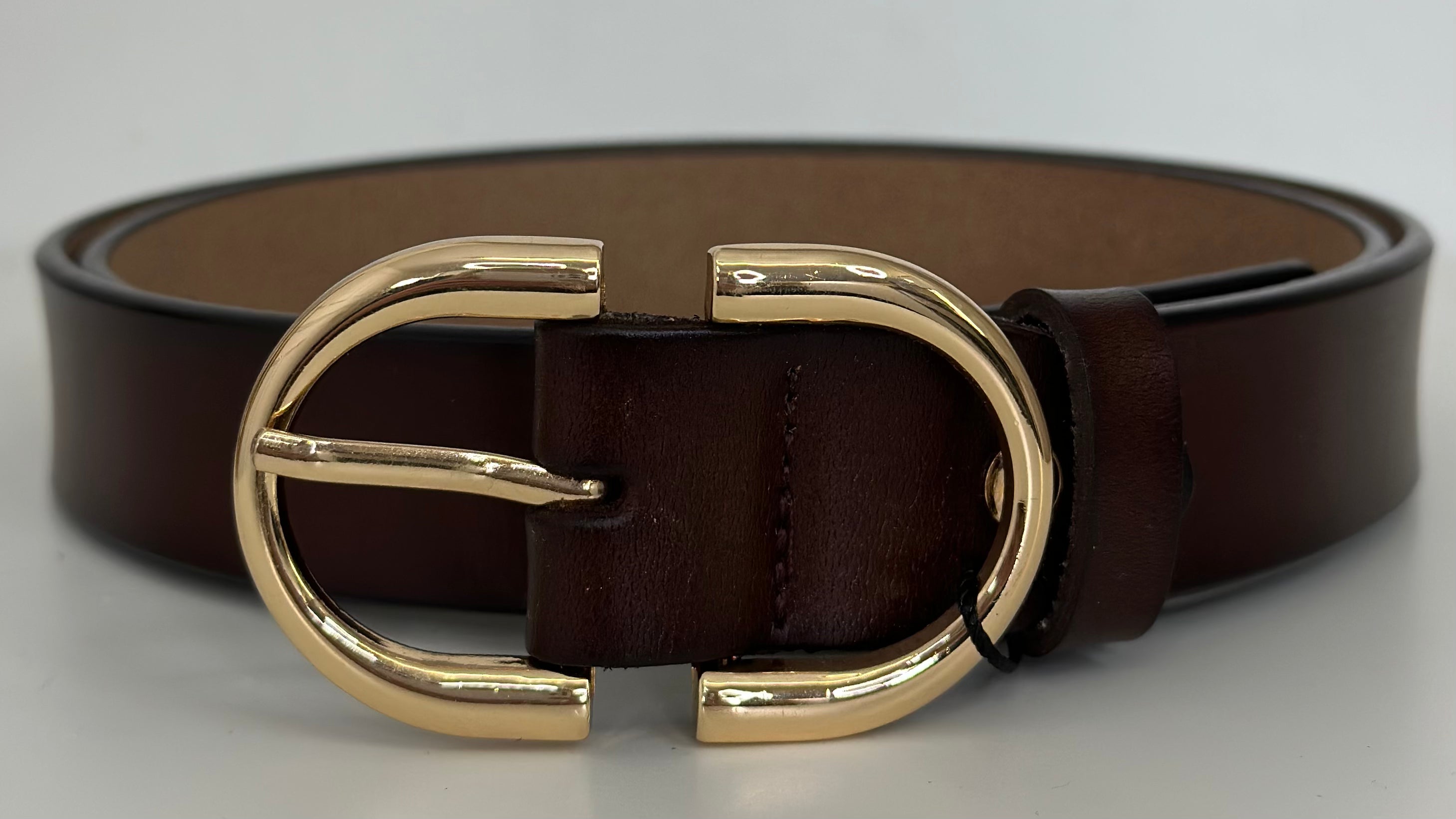 Calista Brown Leather Jeans Belt