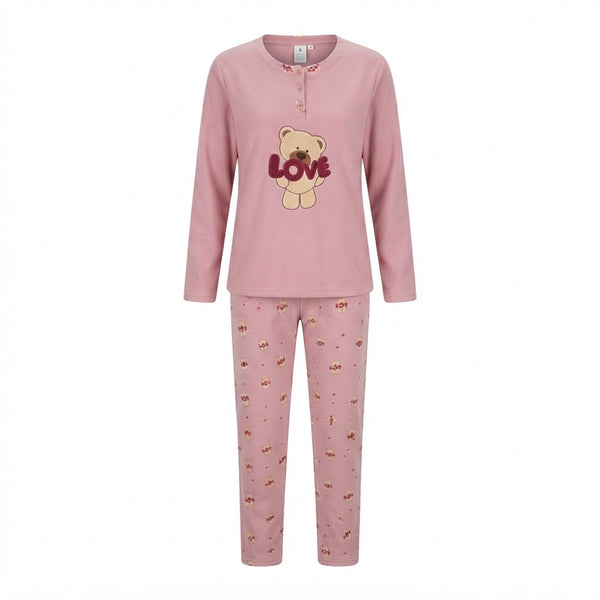 Lourdes Pink Teddy Pyjamas