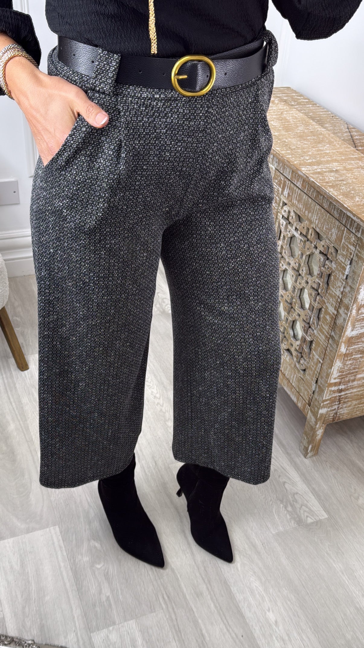 Gia Black Culotte Trousers