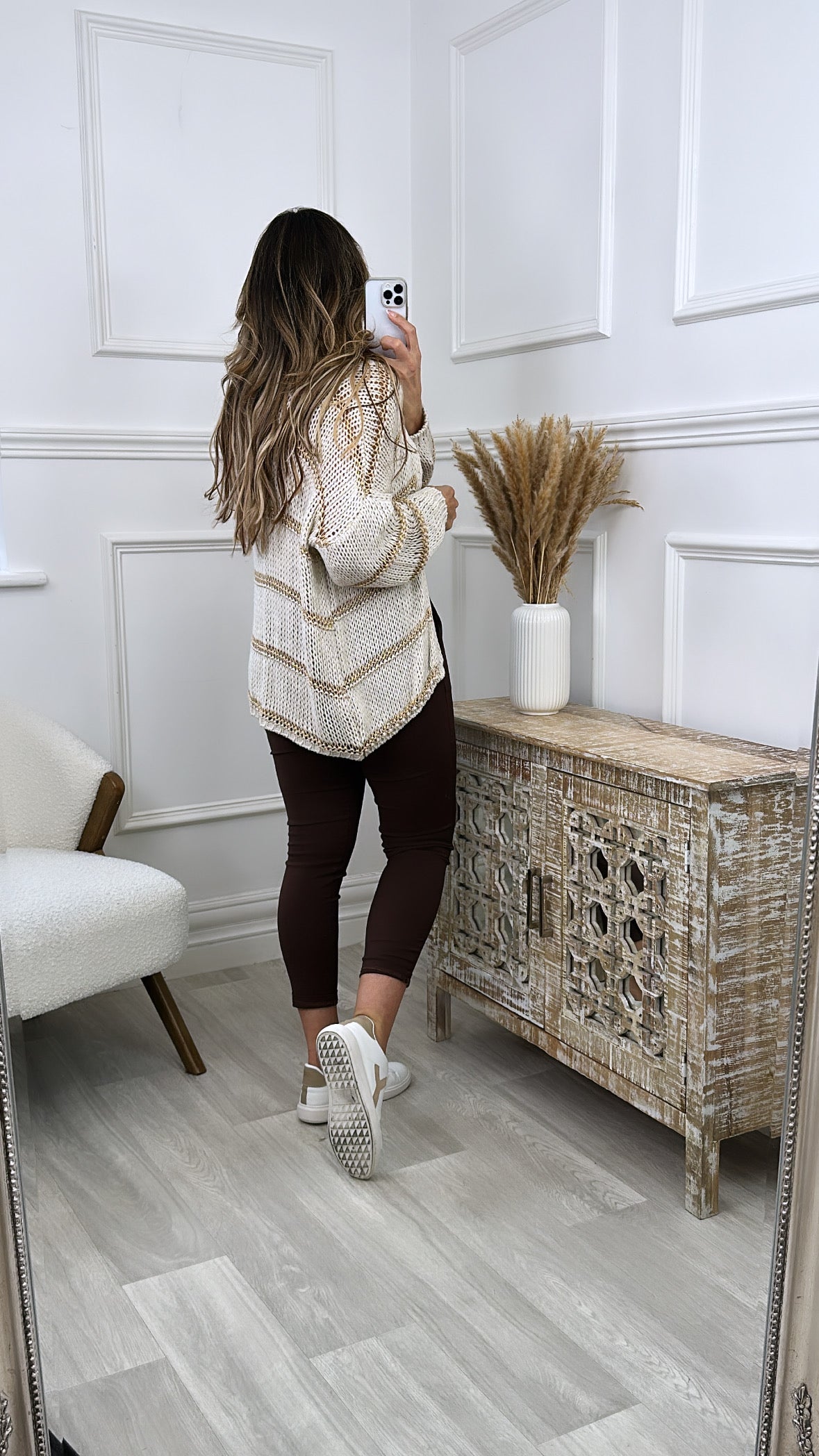 Jamie Cream Striped Cardi