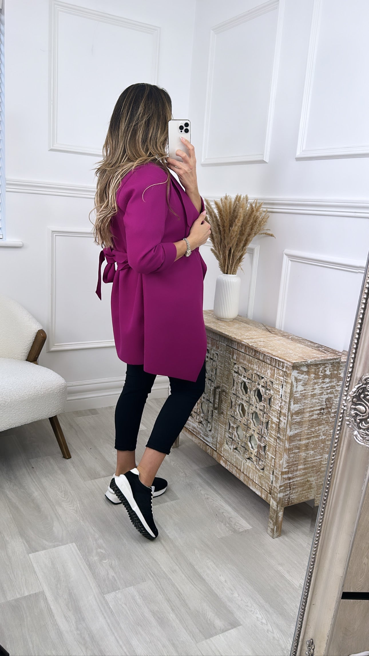 Stef Magenta Duster Coat