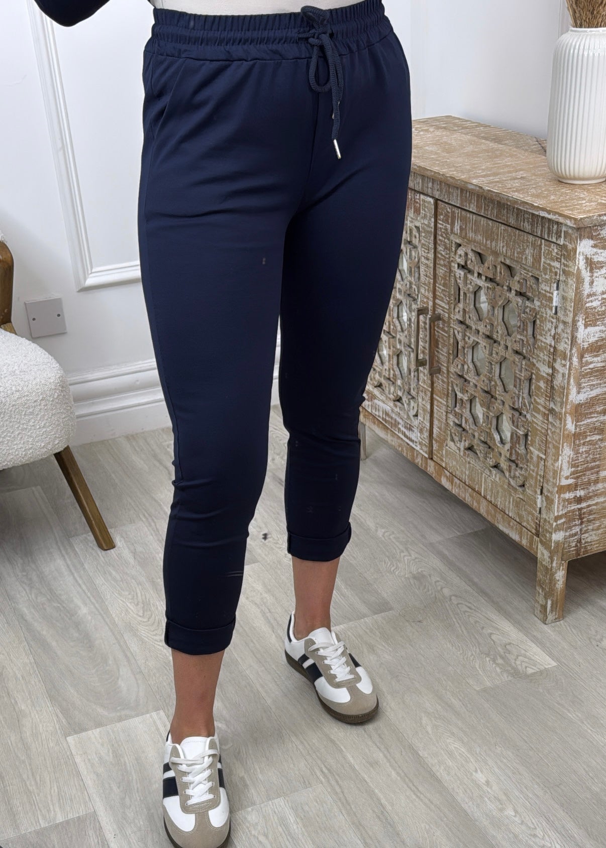 Sigala Navy Chino Joggers