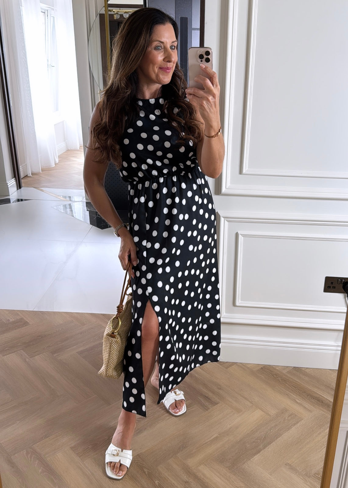 Annmarie Polka Dot Maxi Dress