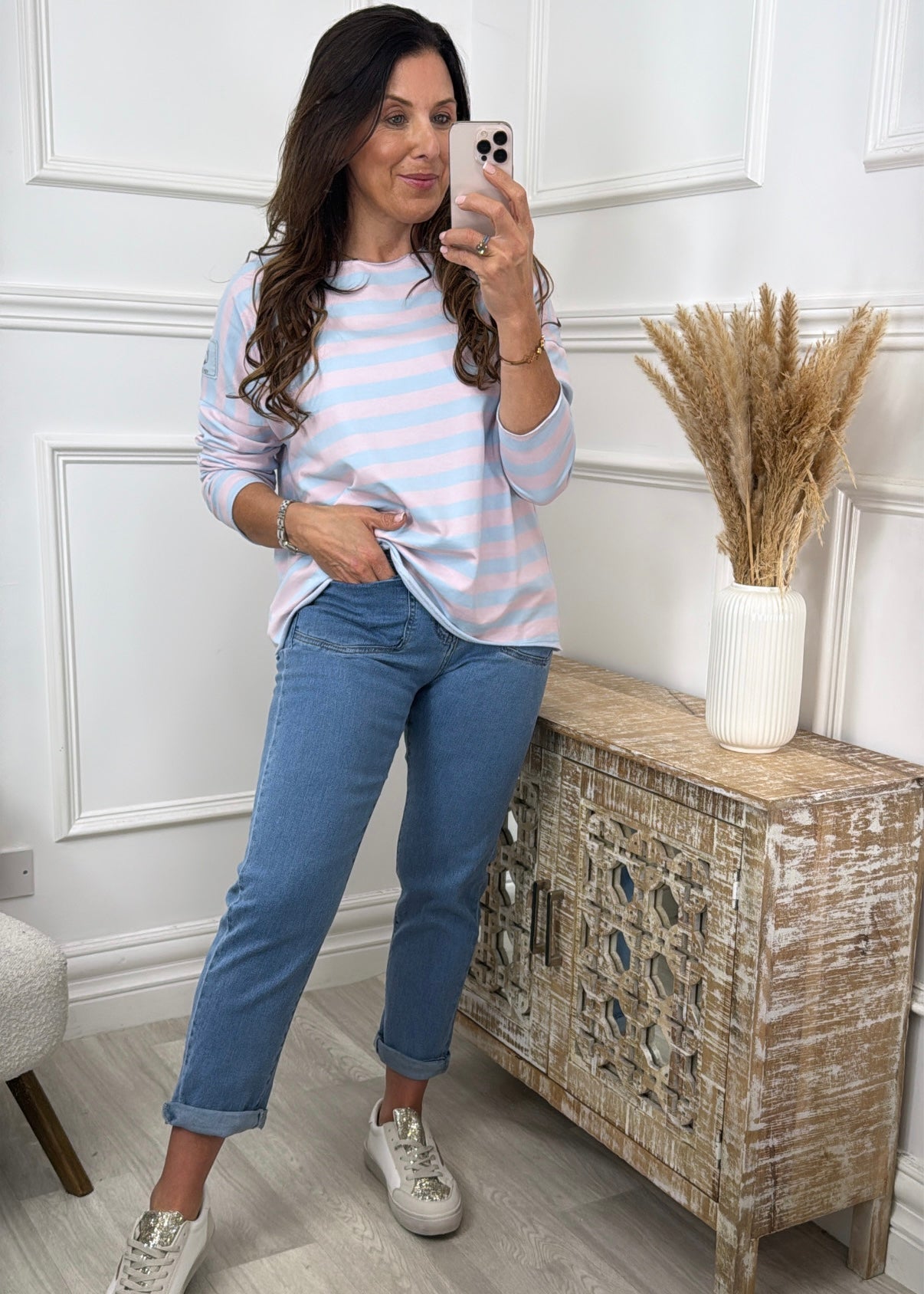 Dakota Blue Stripe Top