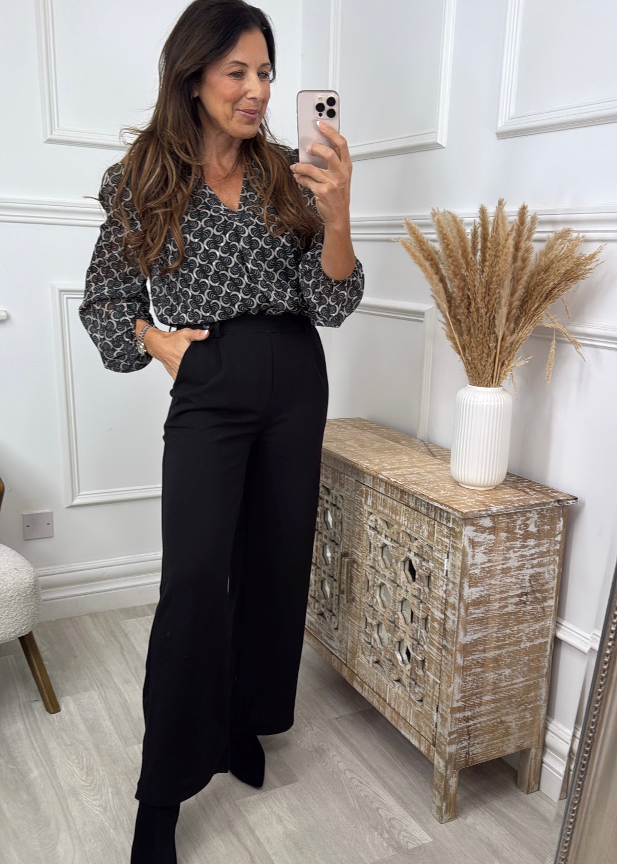 Shayla Black Patterned Blouse