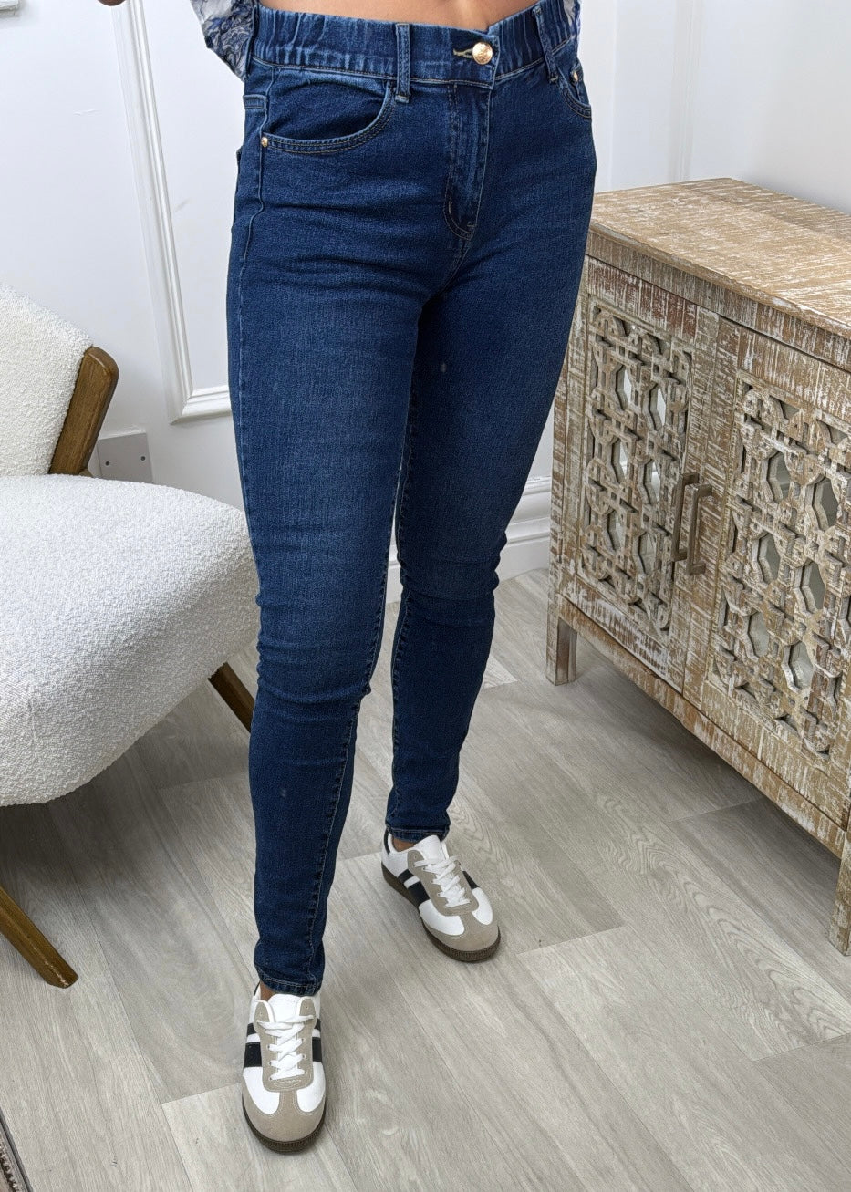 Lorna Blue High Waisted Skinny Jeans