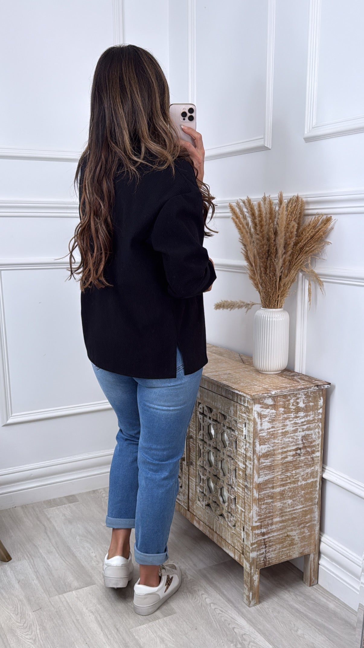 Scarlett Black Cord Pocket Shirt