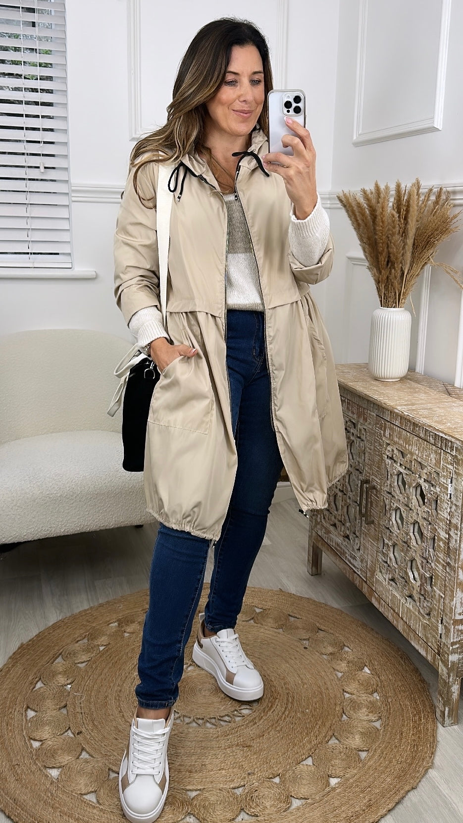 Lennox Beige Rain Coat