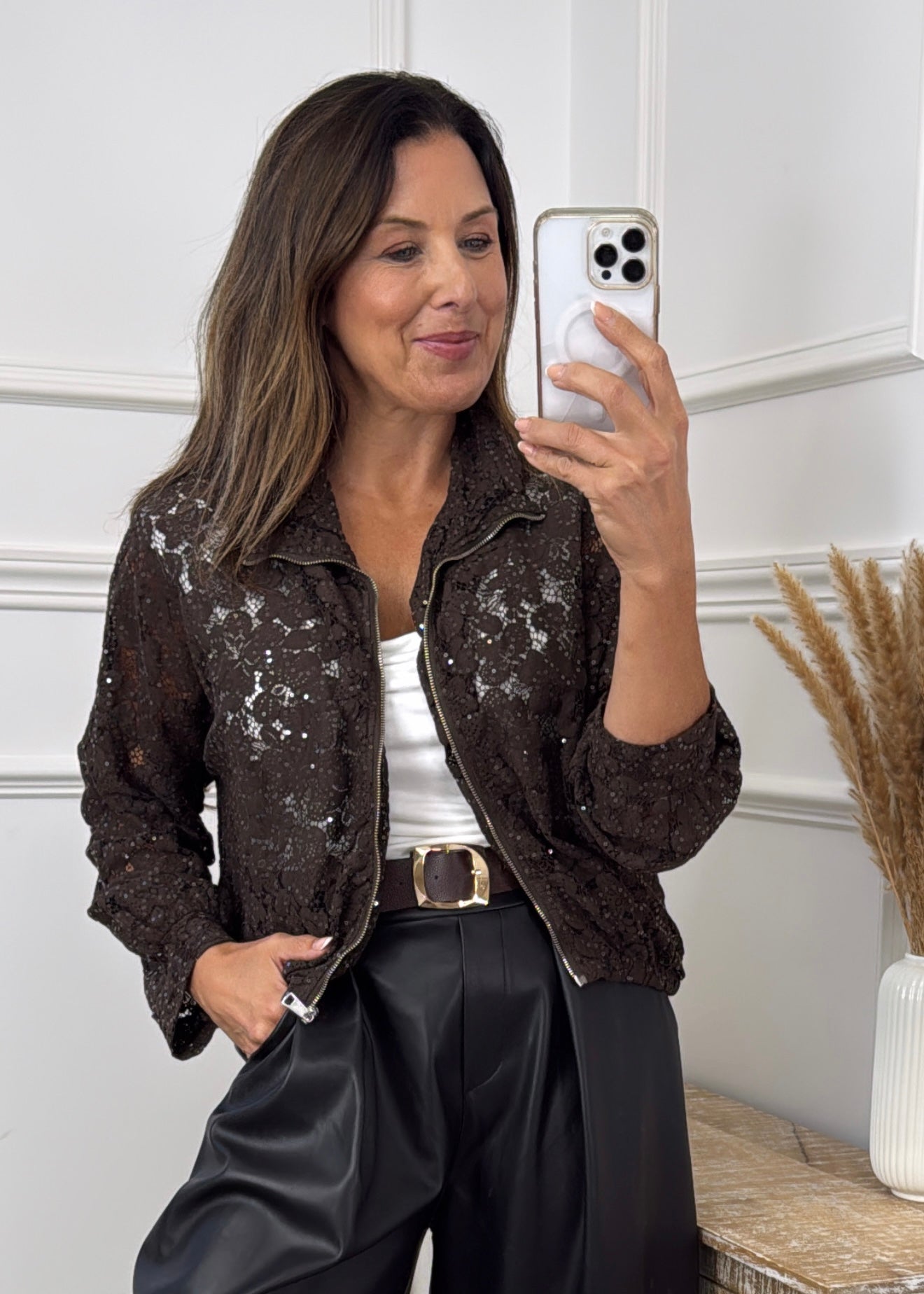 Alice Brown Lace Glimmer Jacket