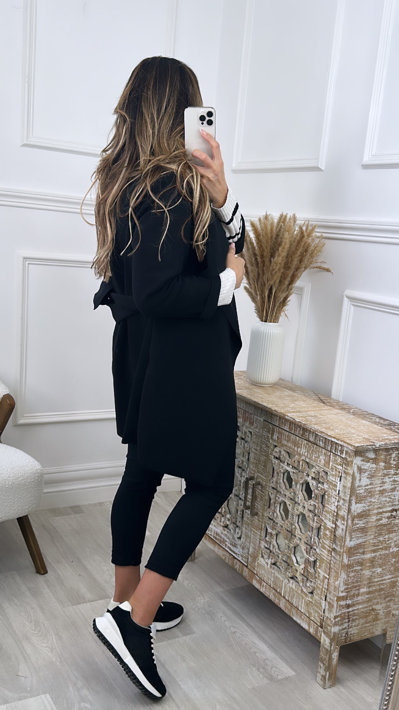 Stef Black Duster Coat