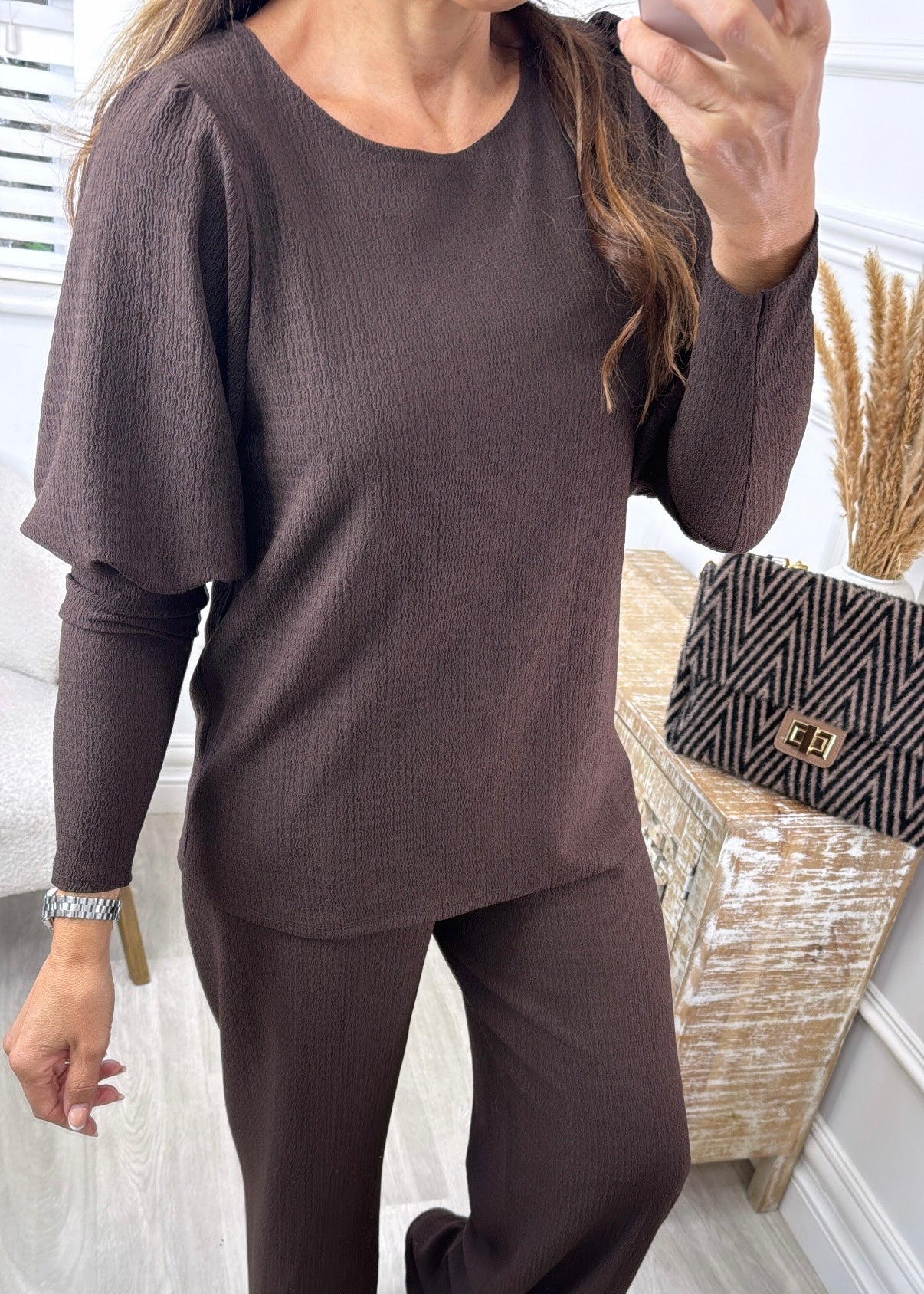 Esme Brown Long Cuff Two Piece Set