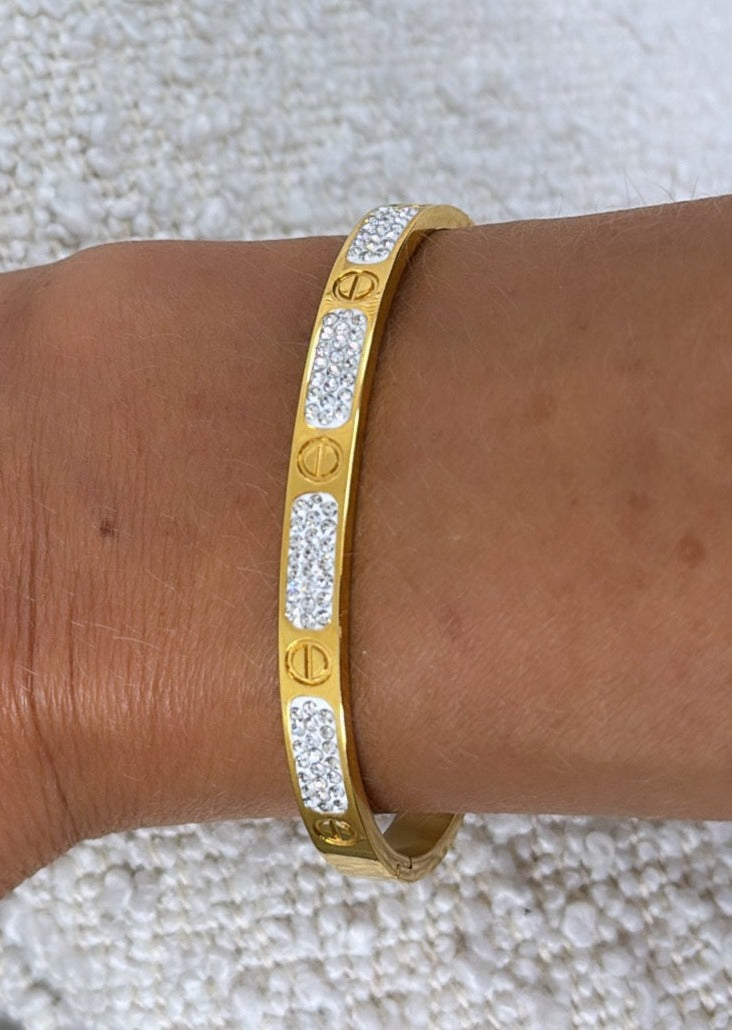 Cindy Gold Diamond Pave Bracelet