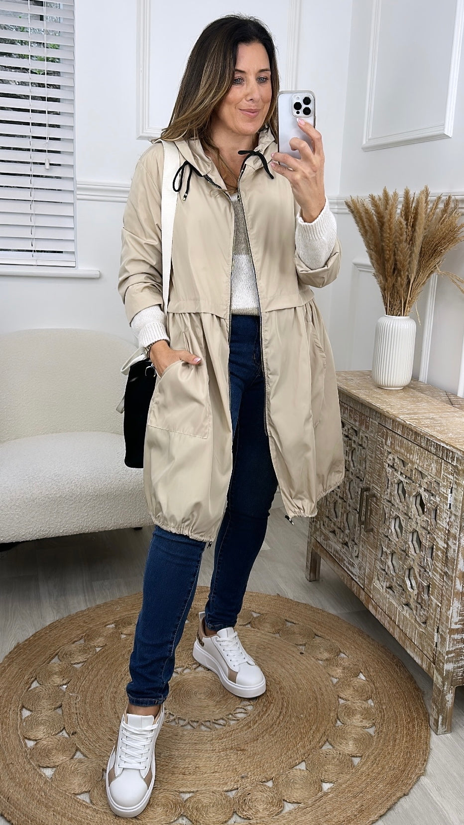 Lennox Beige Rain Coat