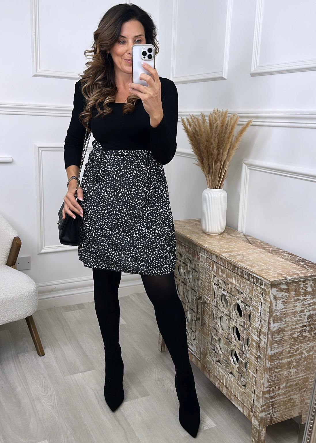 Belina Black 2 in 1 Midi Dress