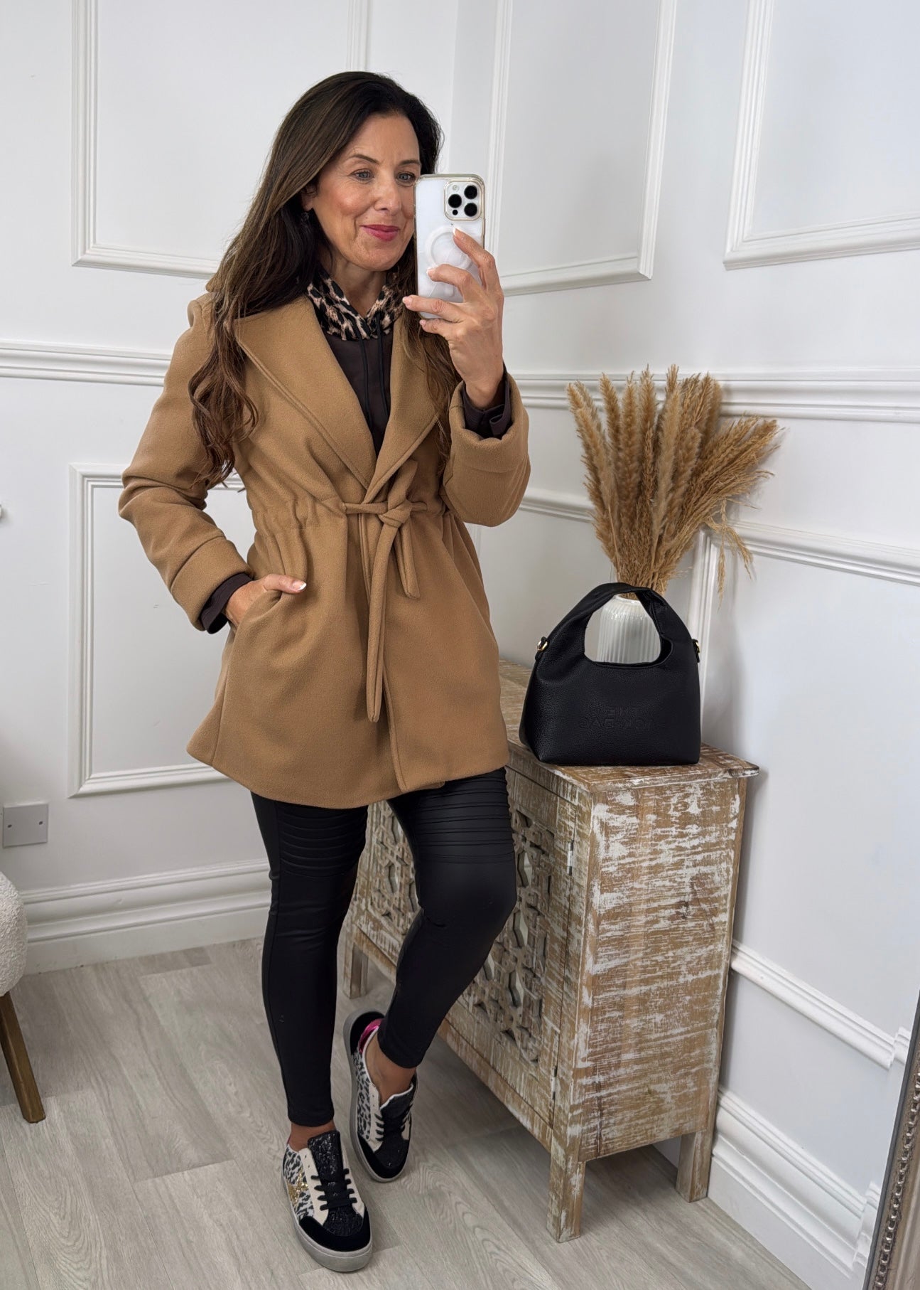 Rosie Camel Belted Jacket