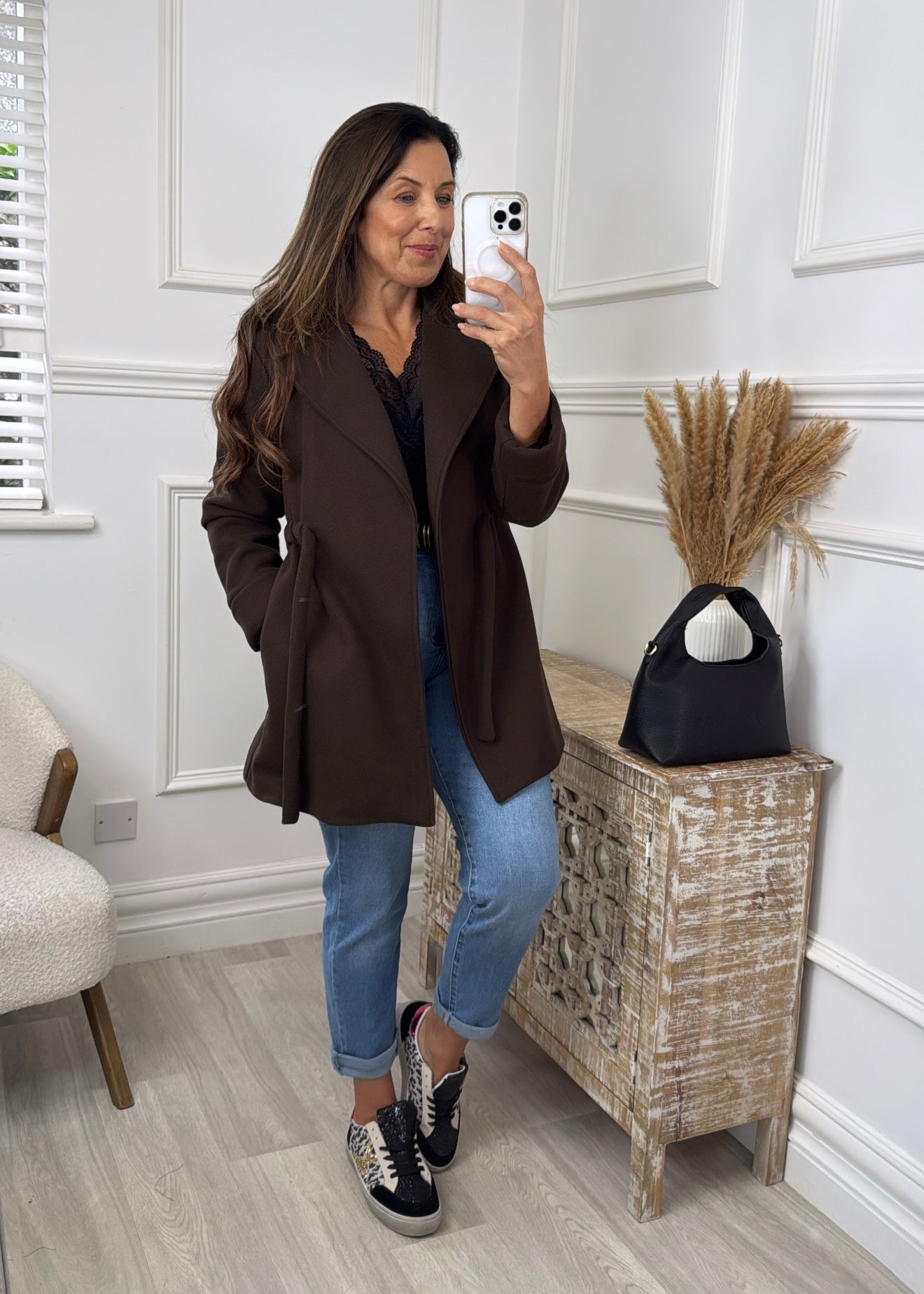 Rosie Brown Belted Jacket