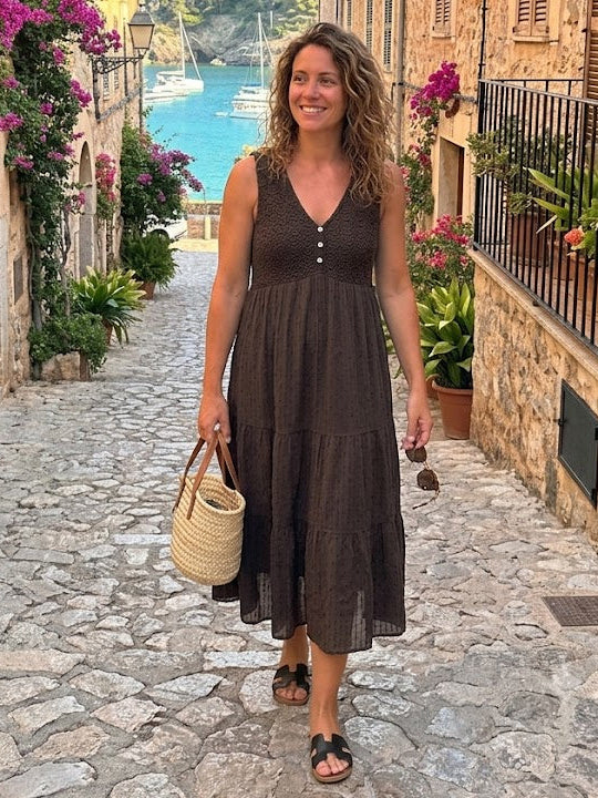 🖤Pre Order🖤 Kira Brown Tiered Dress