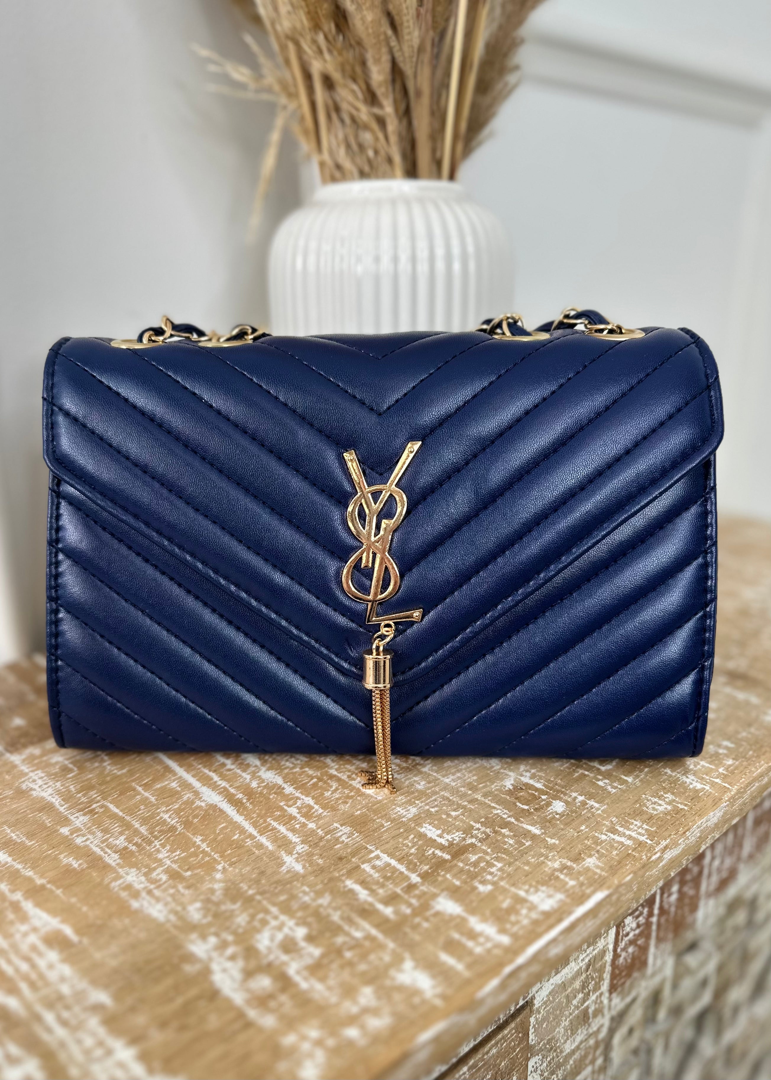 Sia Navy Quilted Bag