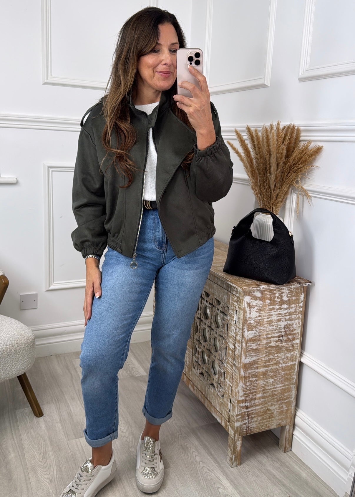 Kerry Khaki Zip Jacket