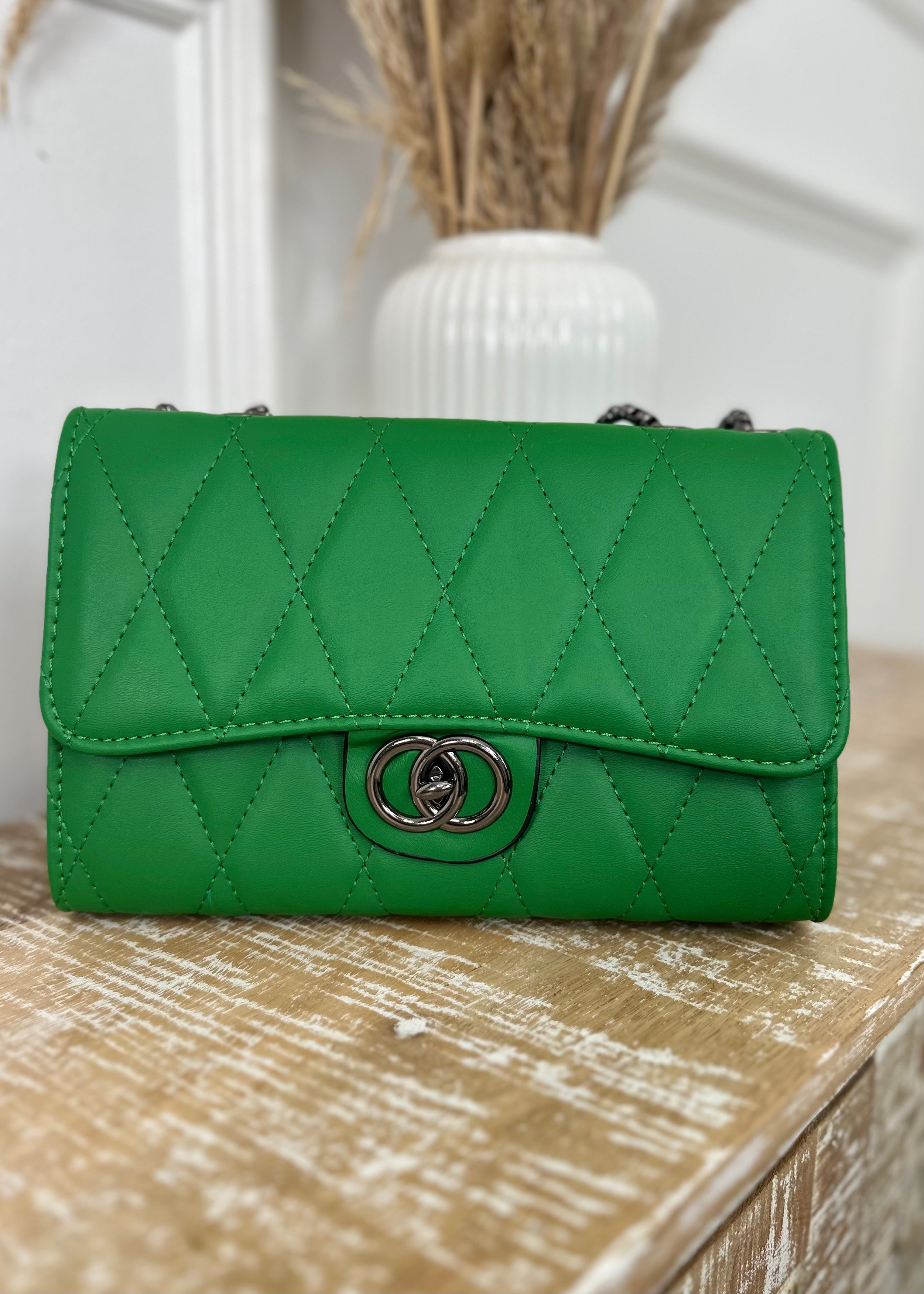 Elsa Green Quilted Bag