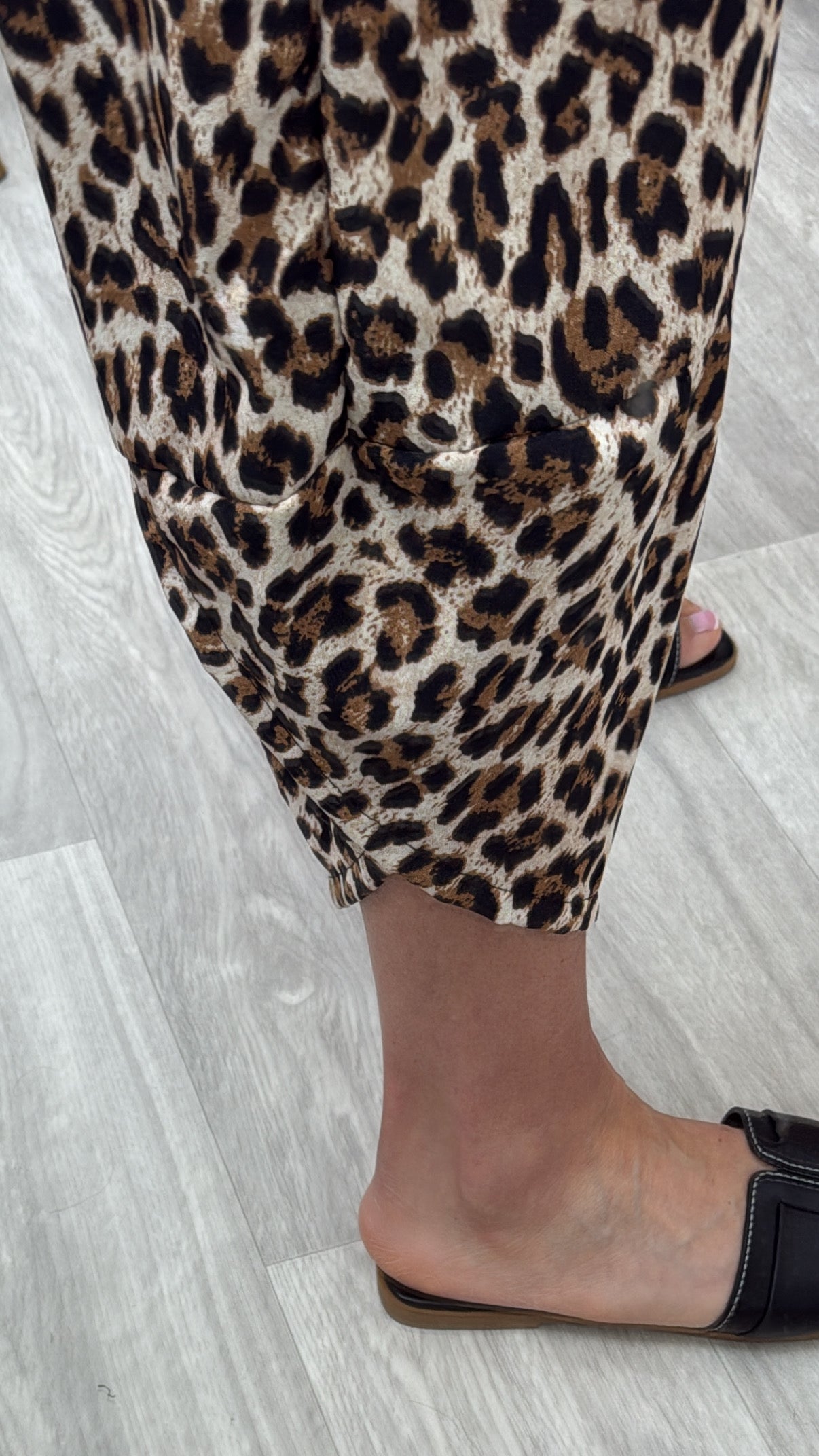 Lara Cream Leopard Print Harem Trousers