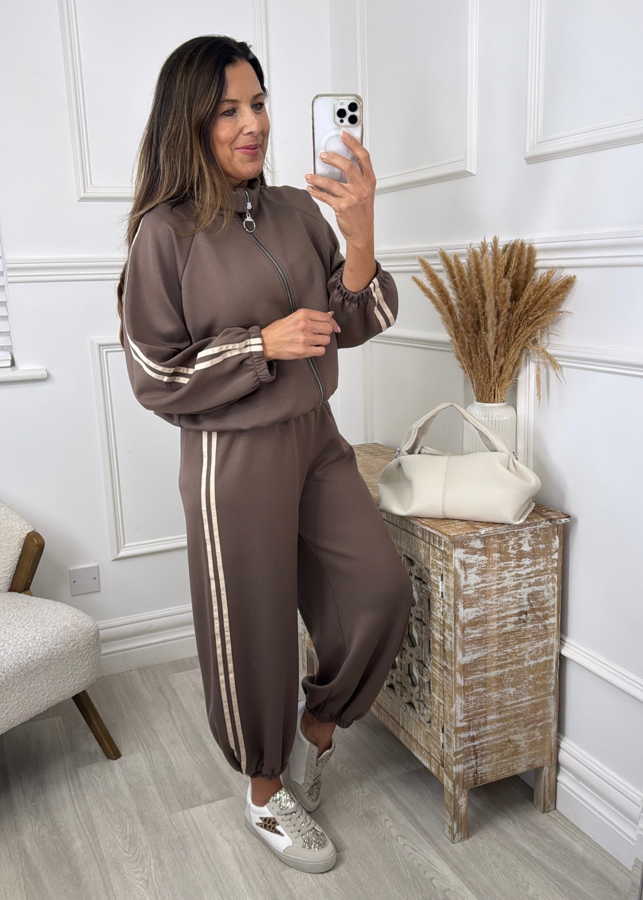 Desree Taupe Two Piece Tracksuit