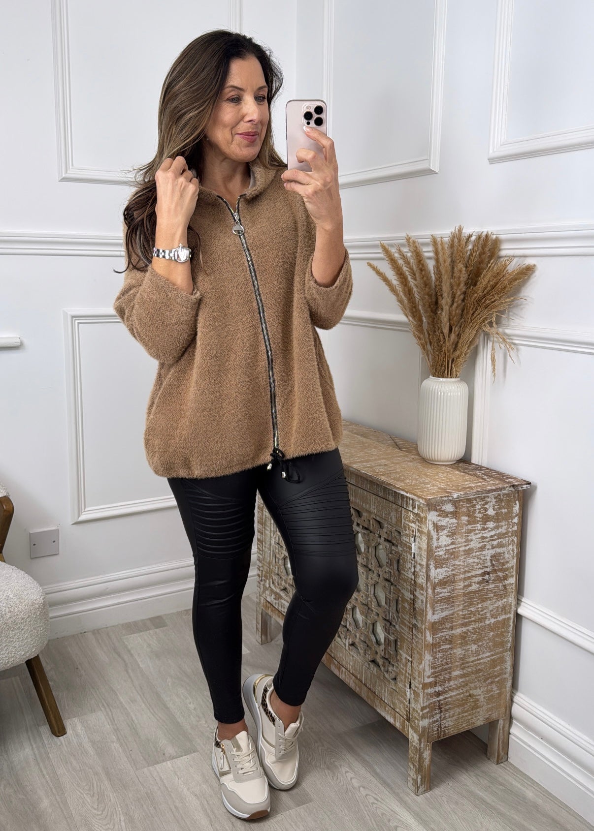 Sammi Light Brown Knit Cardigan
