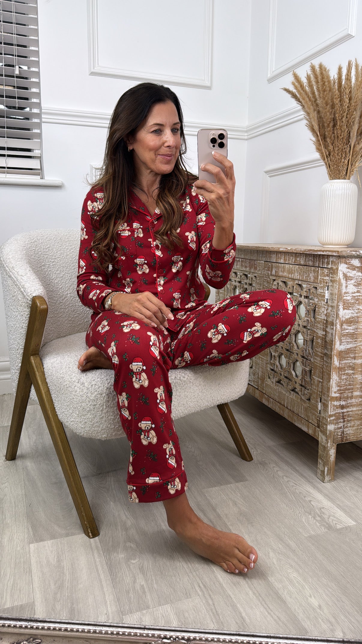 Mary Red Christmas Bear Pajama