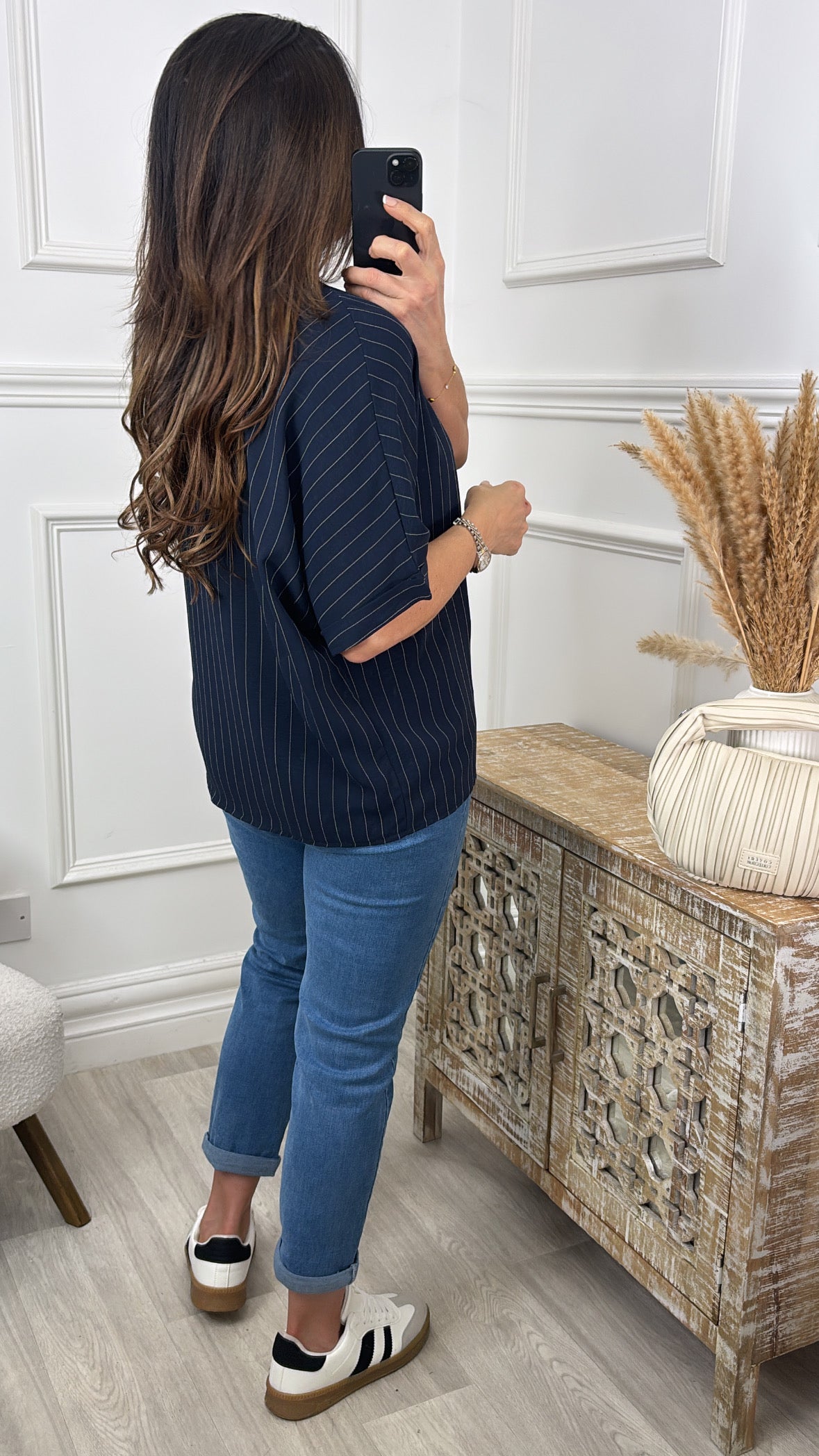 Valencia Blue Striped Top