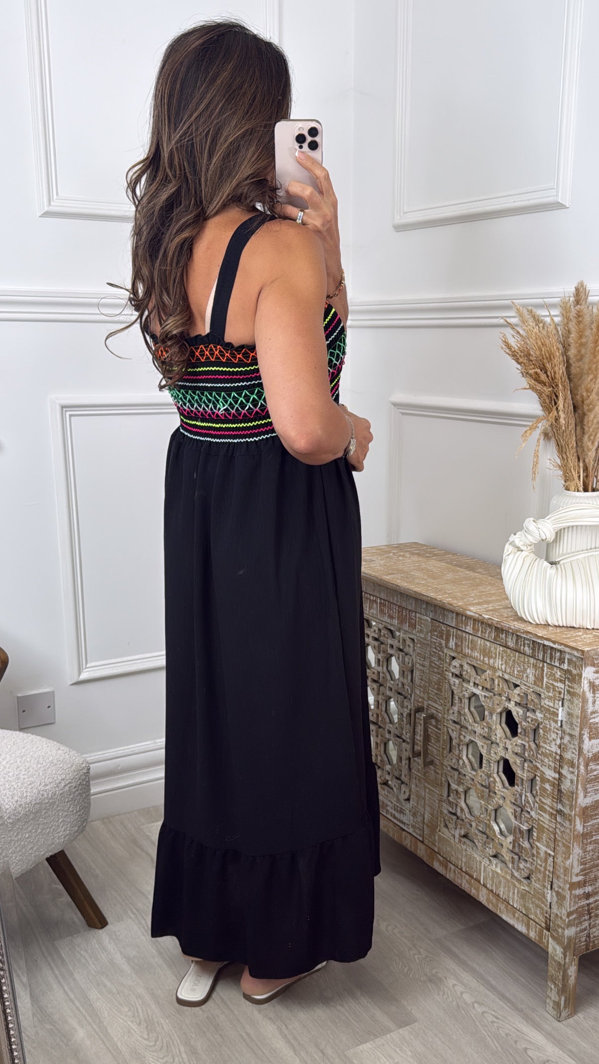 Skye Black Strappy Sun Dress