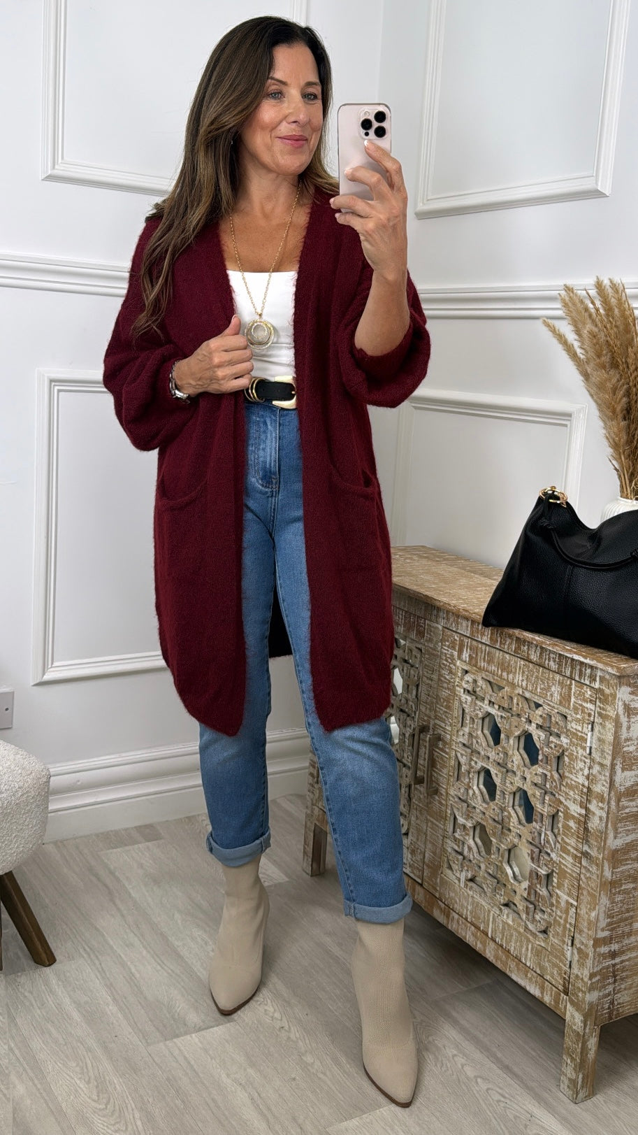 Payton Wine Pocket Cardigan