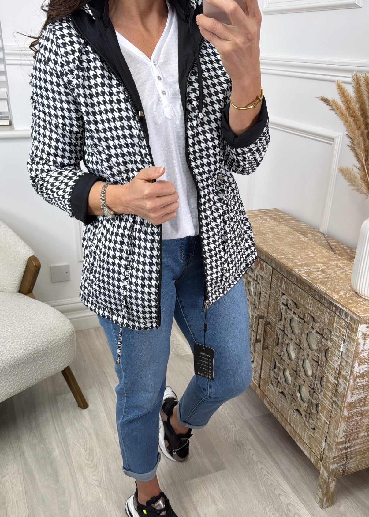 Danielle Black Long Rain Jacket