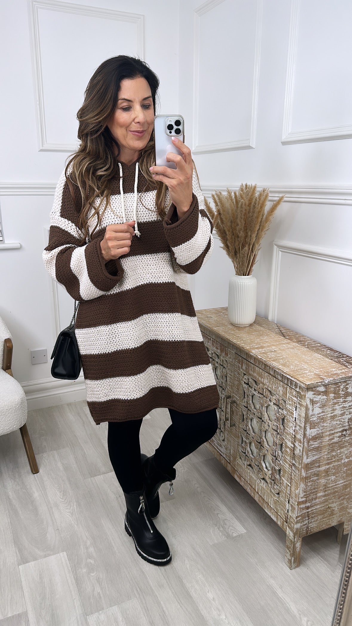 Bristol Brown Knitted Hoodie