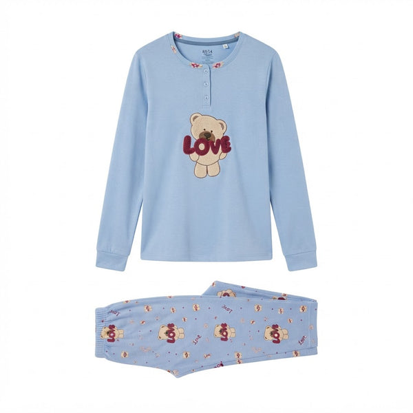 Lourdes Blue Teddy Pyjamas
