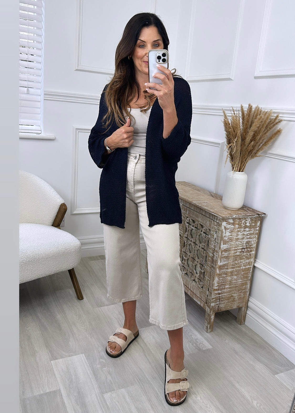 Clara Navy Knit Cardigan