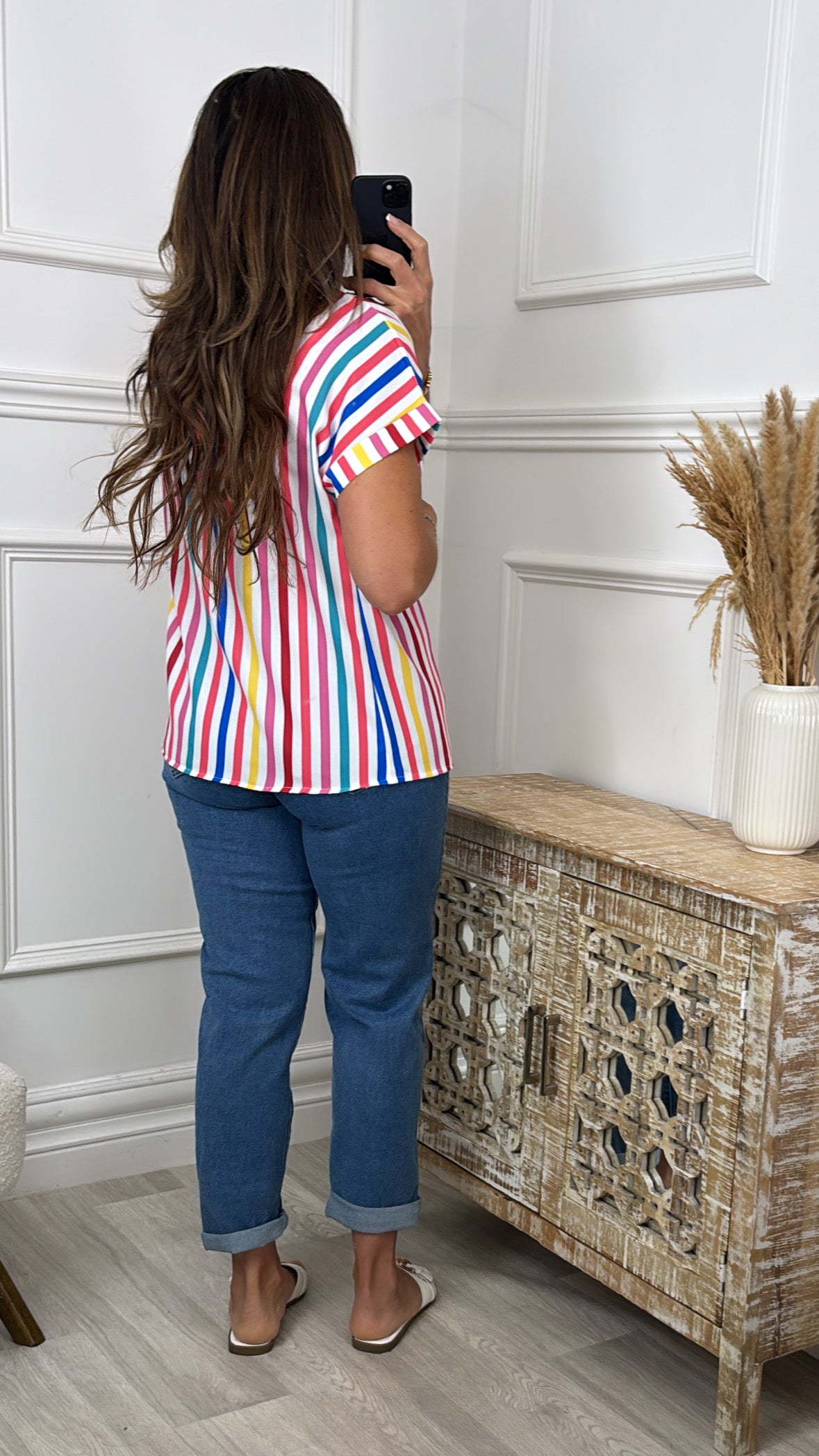 Camilla White Striped T-Shirt