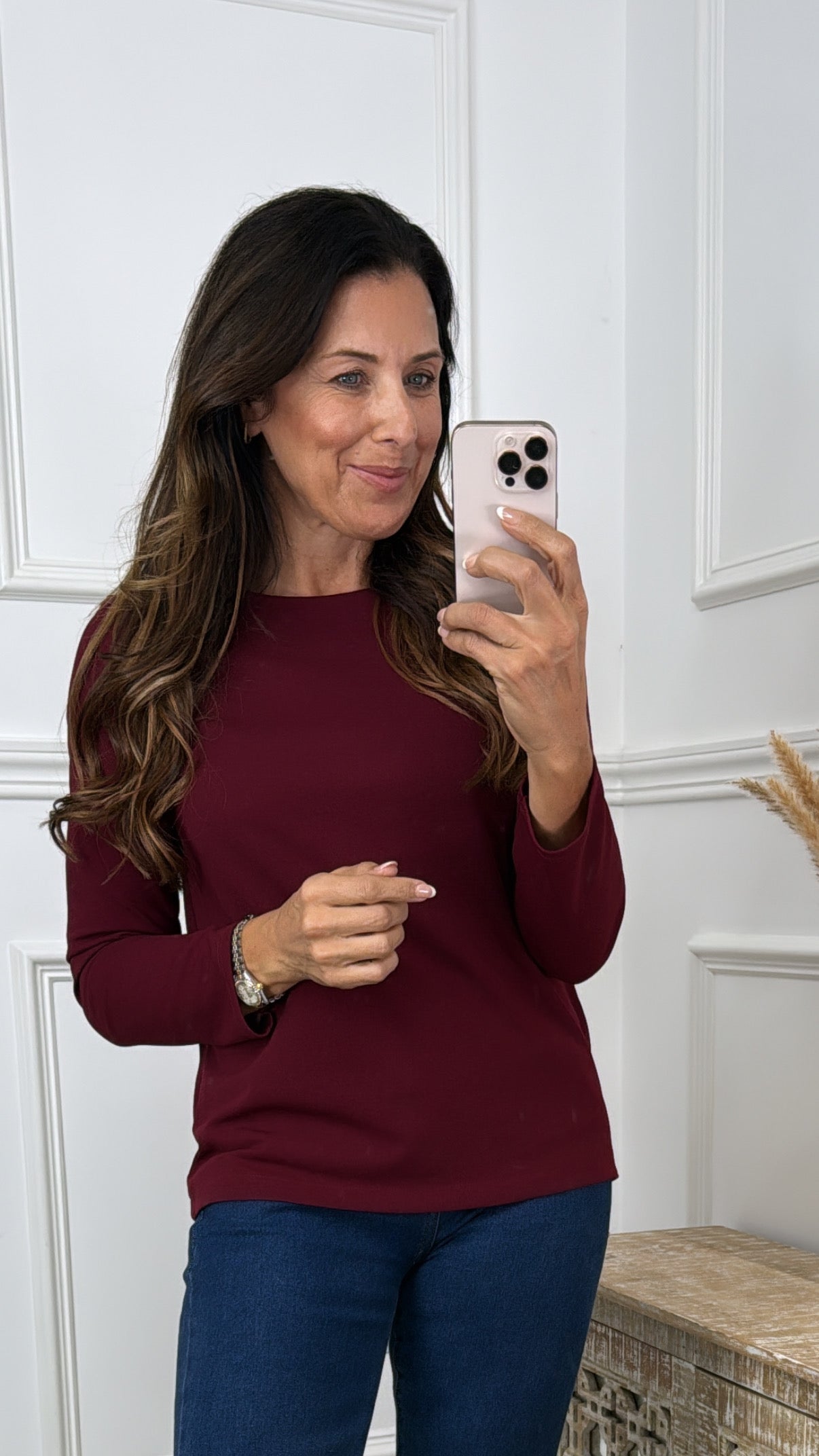 Suri Wine Side Zip Top