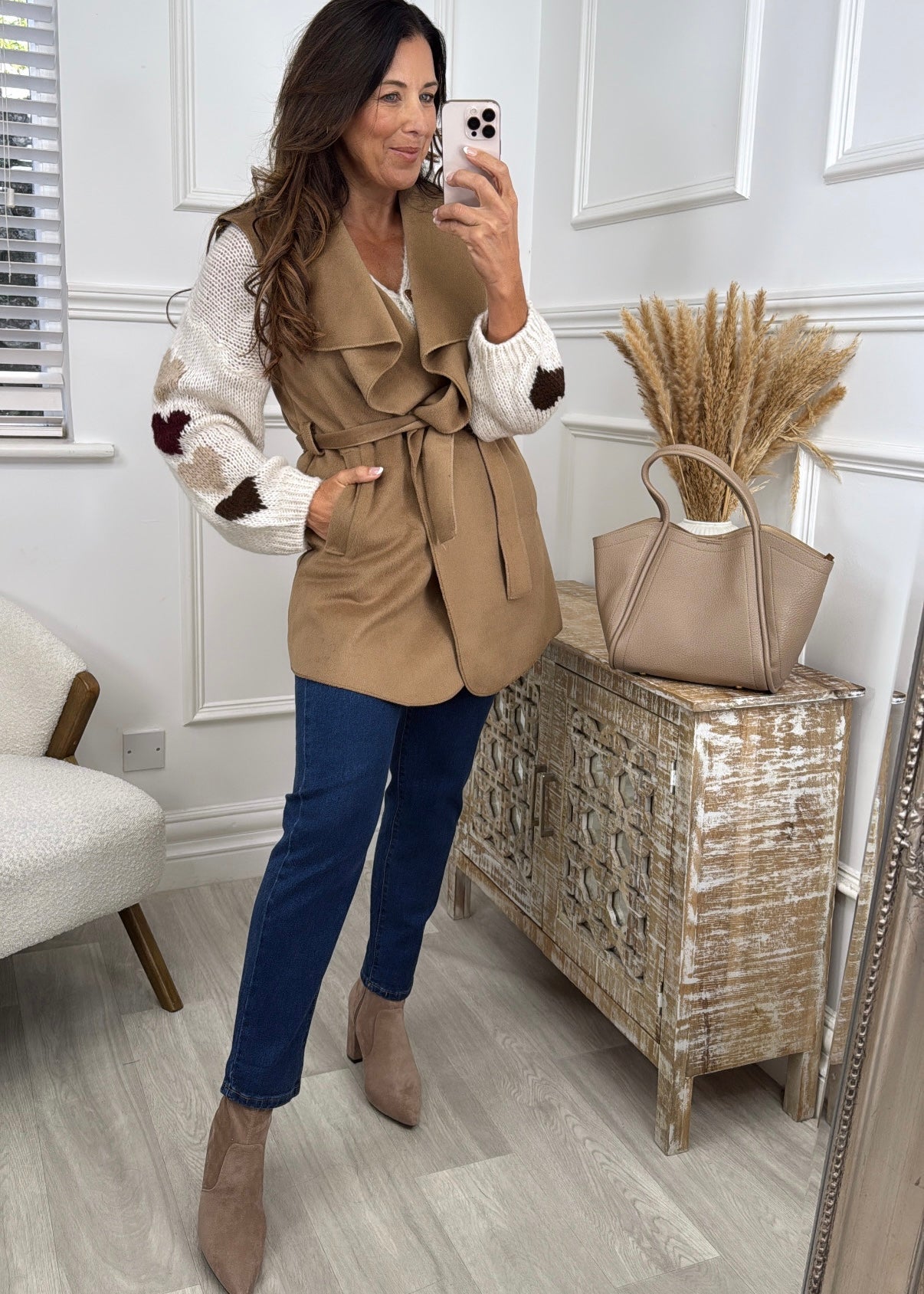 Lois Camel Felt Waistcoat