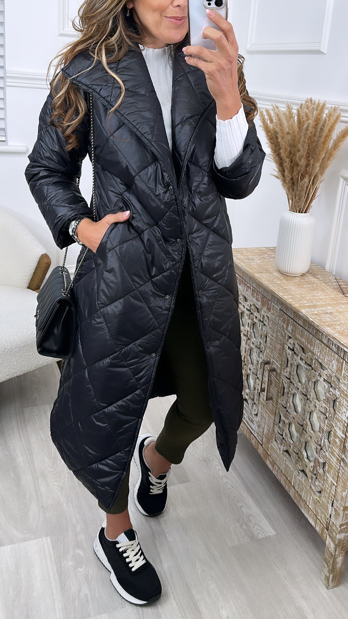 Nila Black Quilted Jacket