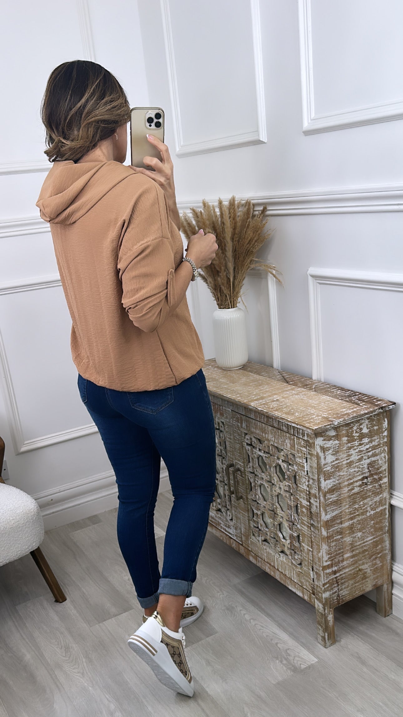 Silvy Camel Snood Neck Tunic