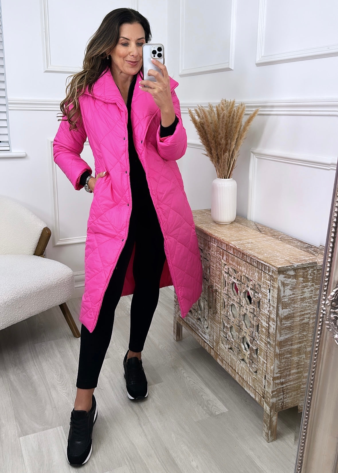 Nila Pink Quilted Jacket