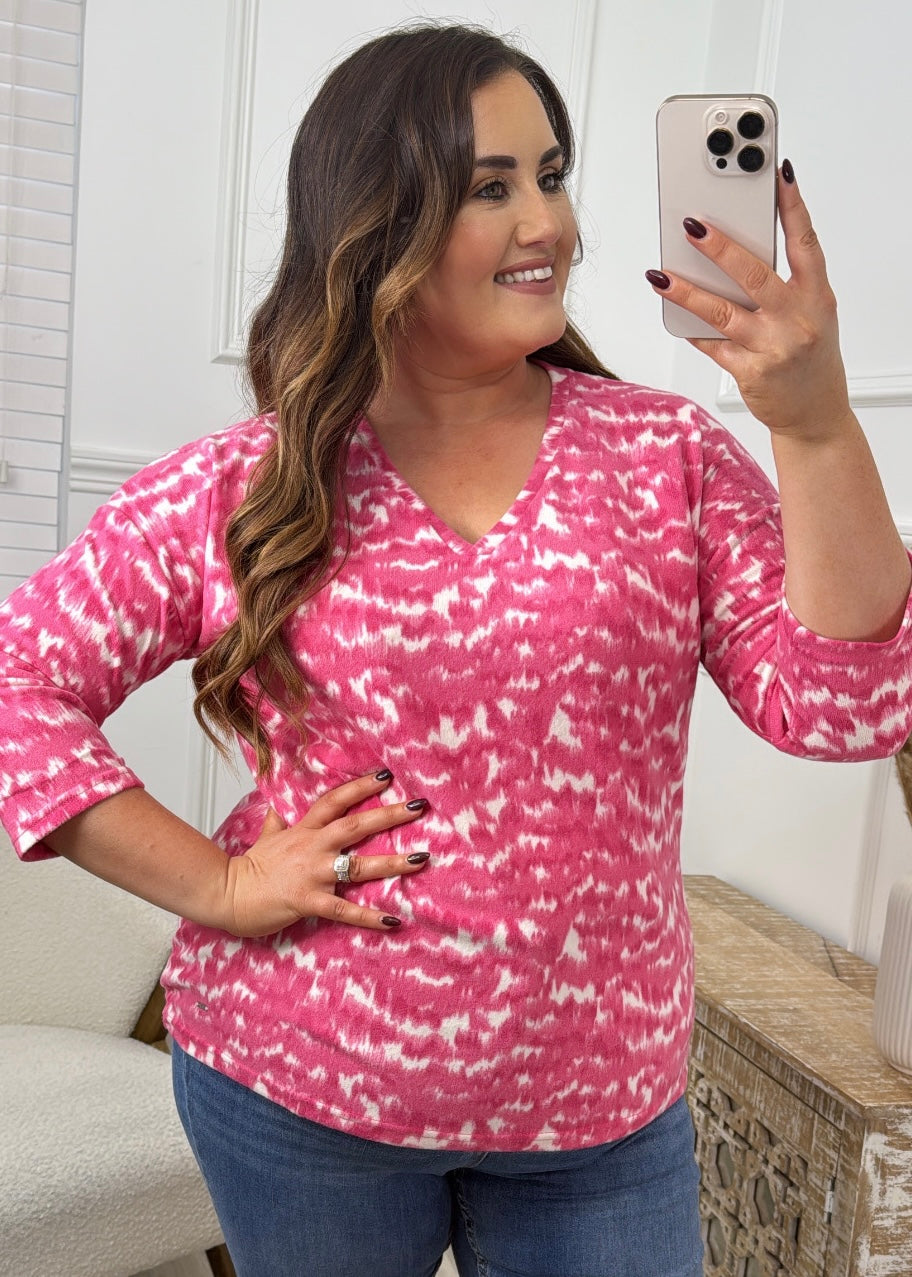 Malia Pink Diverse Knit Top