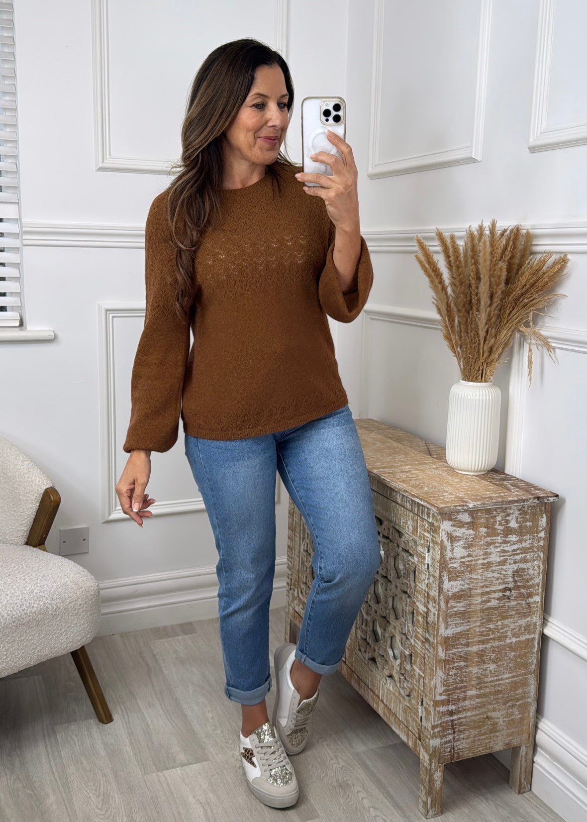 Lainey Brown Long Sleeved Jumper