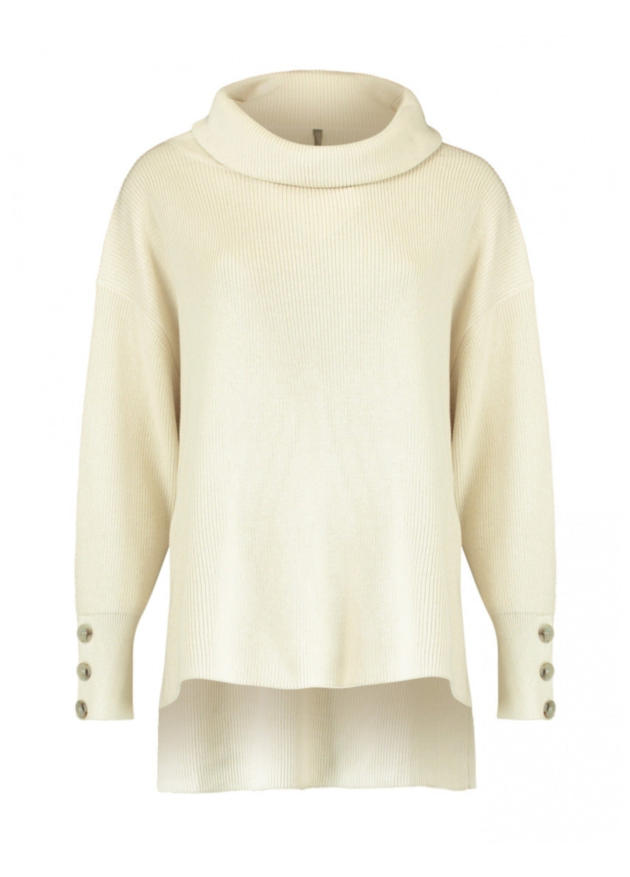 Neyla Beige Dipped Back Pullover